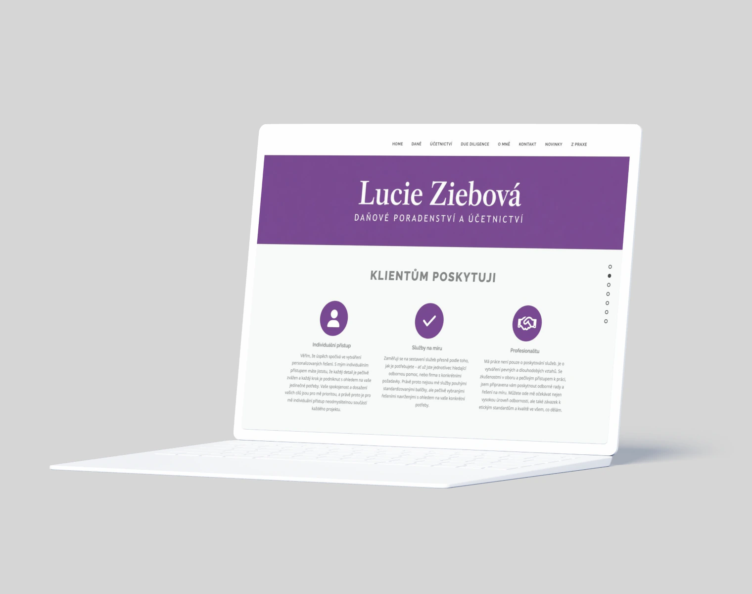 Website before the redesign