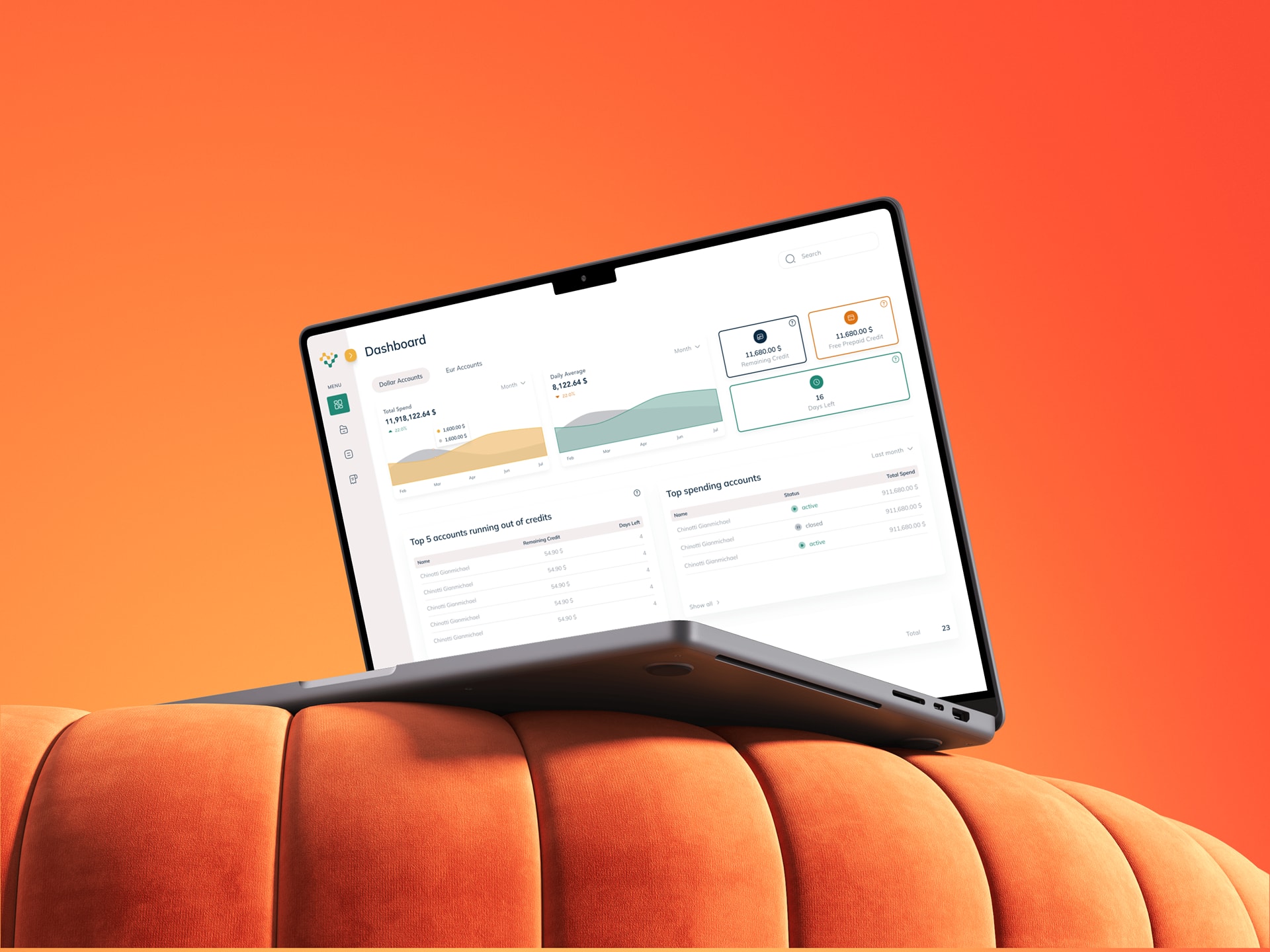Web app for managing ad budgets